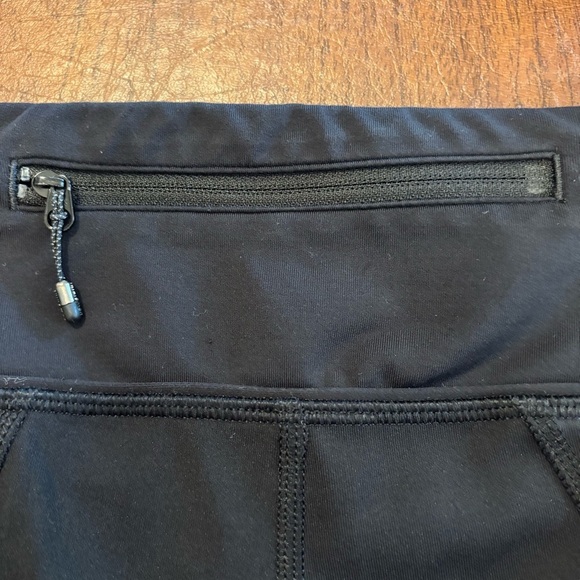Lululemon Pace Rival Crop 22" Capri Length Leggings Side Pockets Black Size 4 - Picture 7 of 8